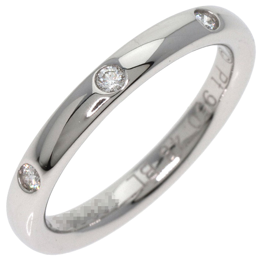 Van Cleef & Arpels Ring PT950 Silver Infinie Etoile 3P Diamond #48