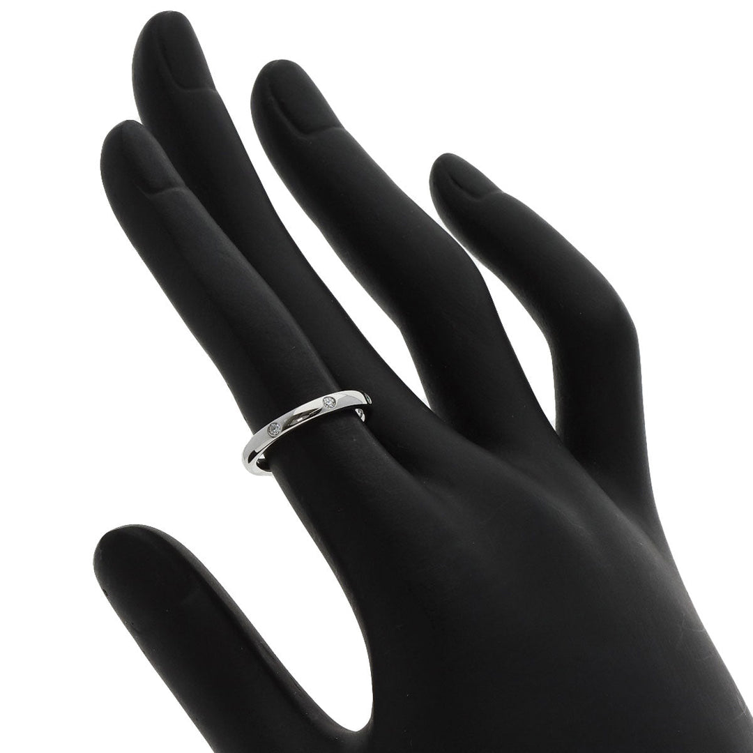 Van Cleef & Arpels Ring PT950 Silver Infinie Etoile 3P Diamond #48