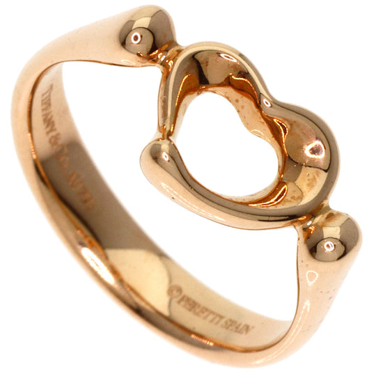 TIFFANY&Co. Ring 18K Pink Gold gold Open heart Women Used Authentic