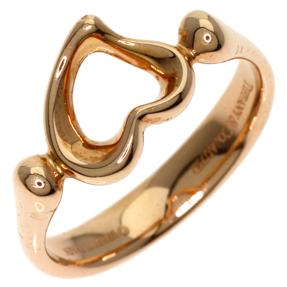 TIFFANY&Co. Ring 18K Pink Gold gold Open heart Women Used Authentic