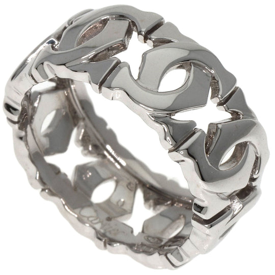CARTIER Ring K18WG Silver Entrelaces #50