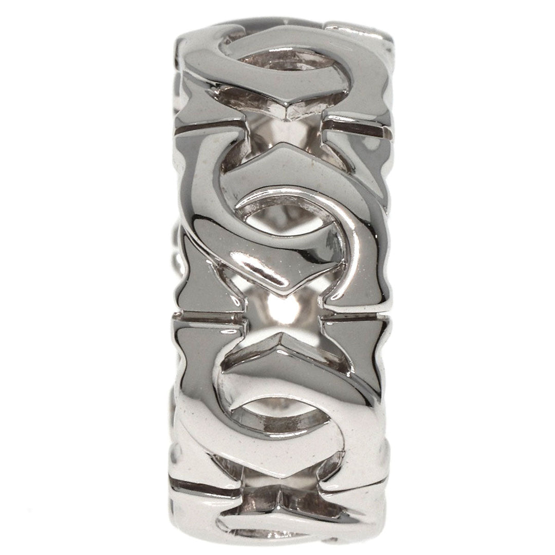 CARTIER Ring K18WG Silver Entrelaces #50