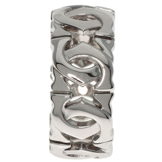 CARTIER Ring K18WG Silver Entrelaces #50