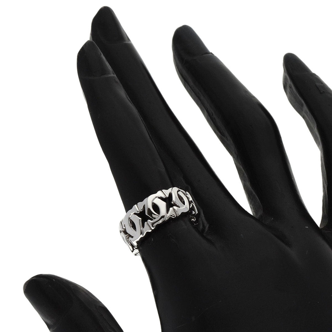CARTIER Ring K18WG Silver Entrelaces #50
