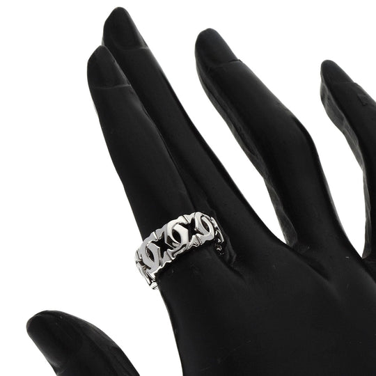 CARTIER Ring K18WG Silver Entrelaces #50