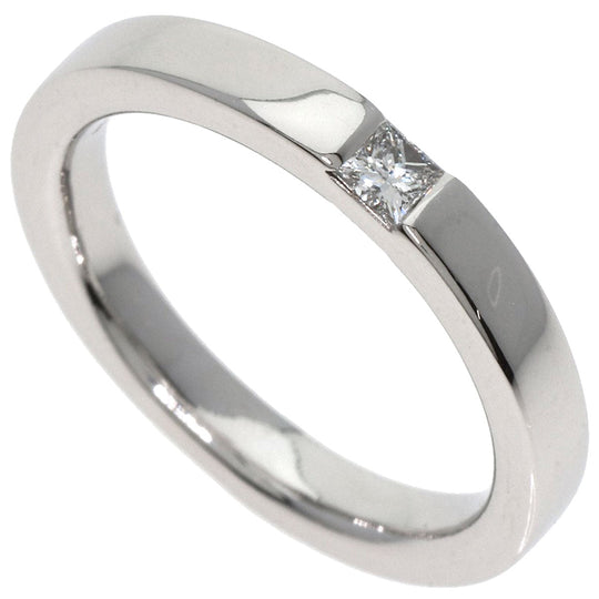 HARRY WINSTON Ring PT950 Silver Princess Cut Diamond Women Used Authentic