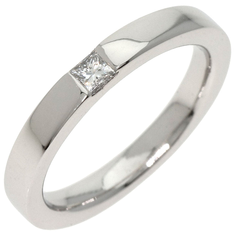 HARRY WINSTON Ring PT950 Silver Princess Cut Diamond Women Used Authentic