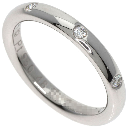 Van Cleef & Arpels Ring PT950 Silver Infinie Etoile 3P Diamond #48 Women Used Authentic