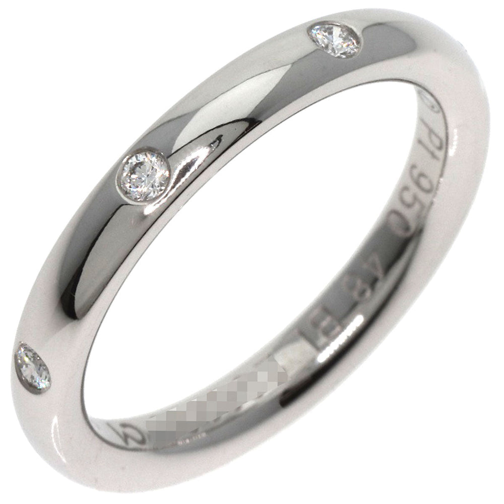 Van Cleef & Arpels Ring PT950 Silver Infinie Etoile 3P Diamond #48 Women Used Authentic