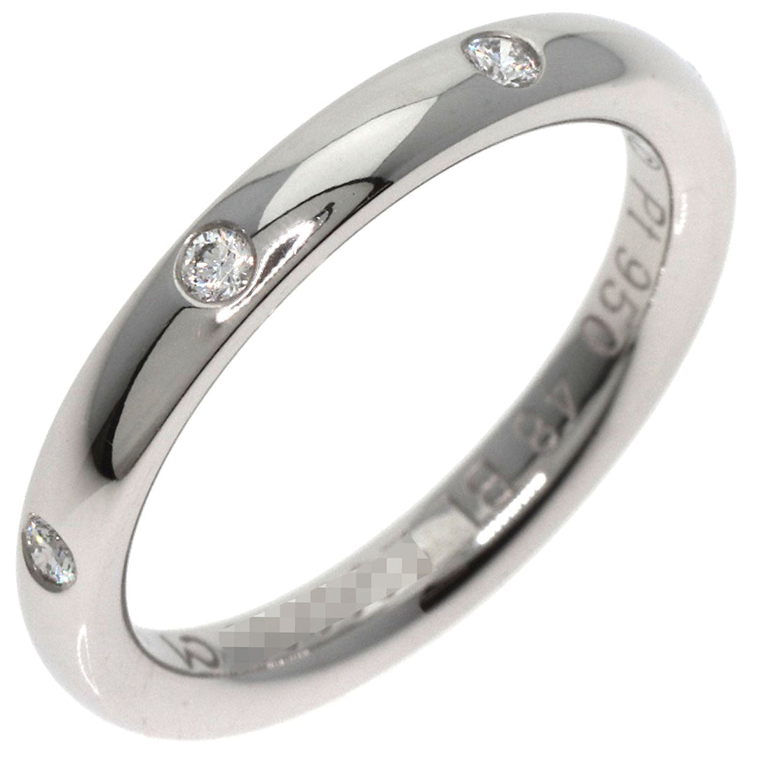 Van Cleef & Arpels Ring PT950 Silver Infinie Etoile 3P Diamond #48 Women Used Authentic