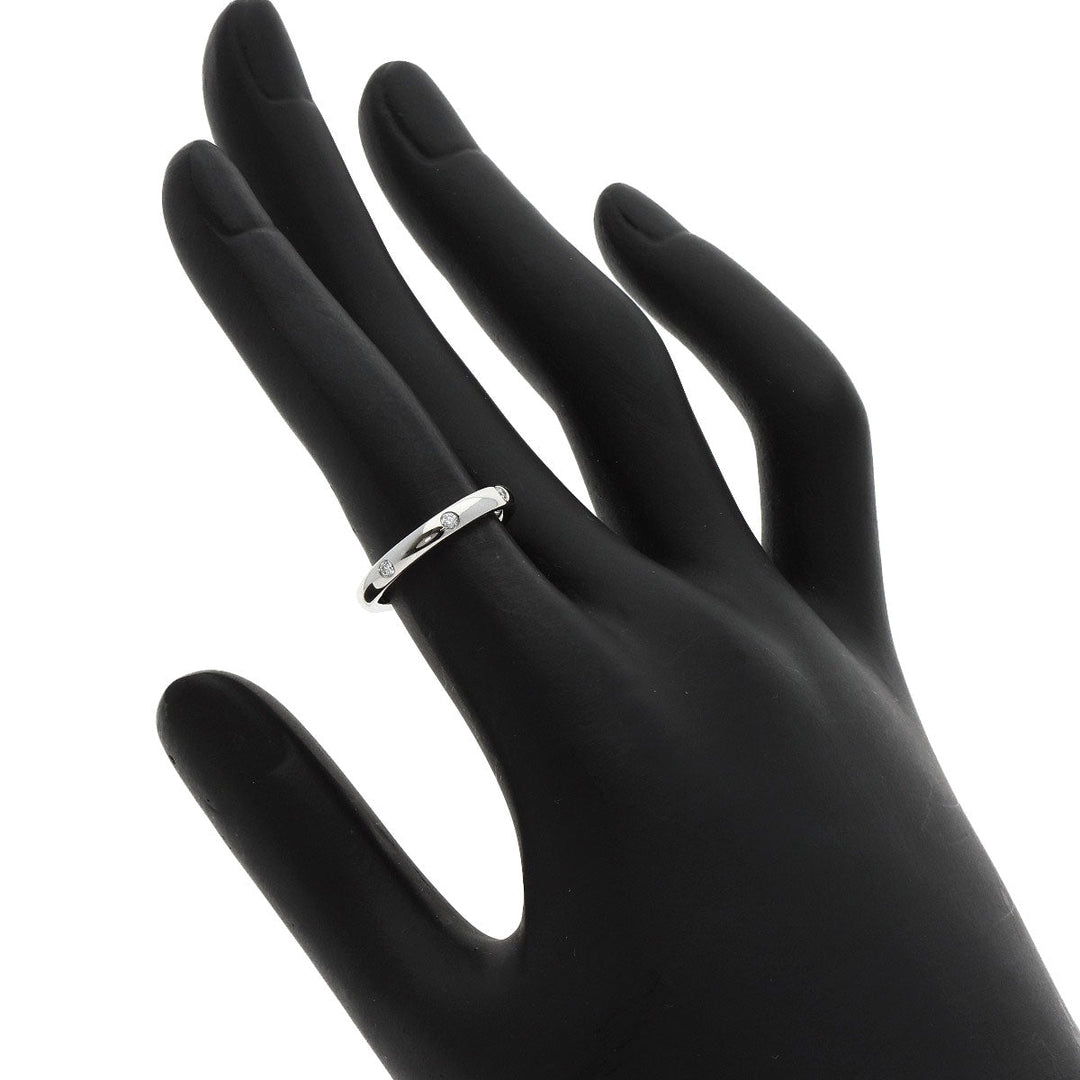Van Cleef & Arpels Ring PT950 Silver Infinie Etoile 3P Diamond #48 Women Used Authentic