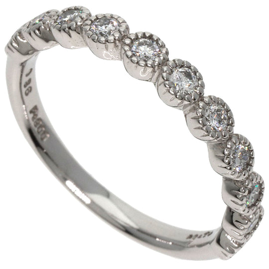 agete Ring PT900 Silver diamond Women Used Authentic
