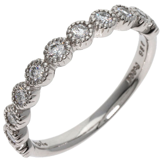 agete Ring PT900 Silver diamond Women Used Authentic