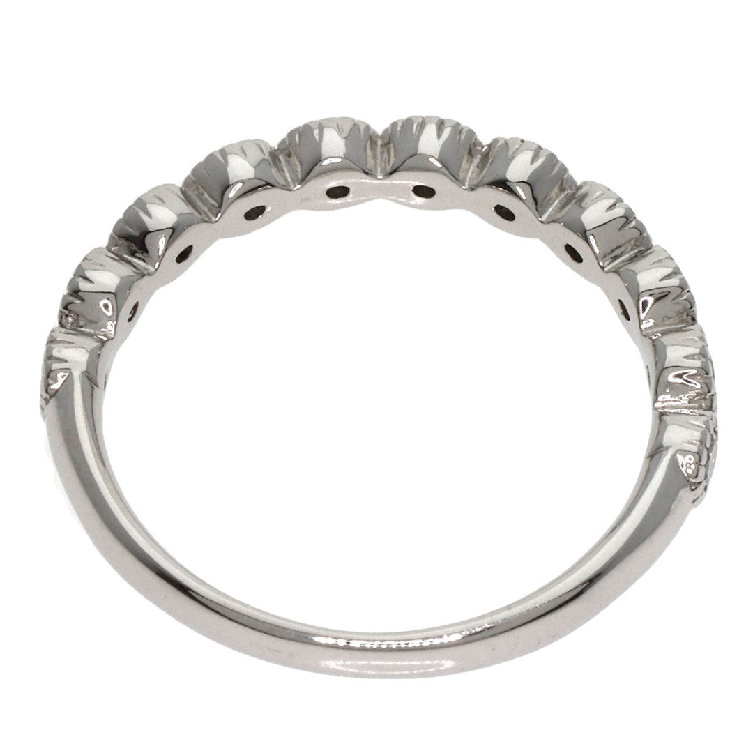 agete Ring PT900 Silver diamond Women Used Authentic