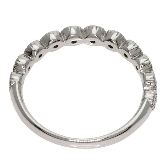agete Ring PT900 Silver diamond Women Used Authentic