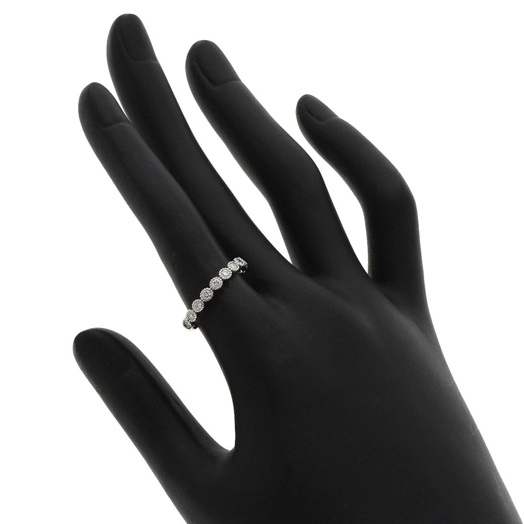 agete Ring PT900 Silver diamond Women Used Authentic