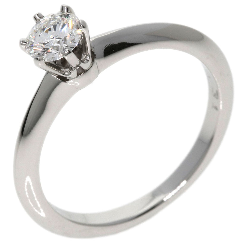 TIFFANY&Co. Ring PT950 Silver solitaire knife edge diamond Women Used Authentic