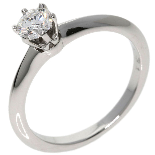 TIFFANY&Co. Ring PT950 Silver solitaire knife edge diamond Women Used Authentic