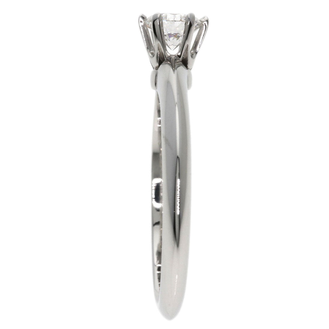 TIFFANY&Co. Ring PT950 Silver solitaire knife edge diamond Women Used Authentic