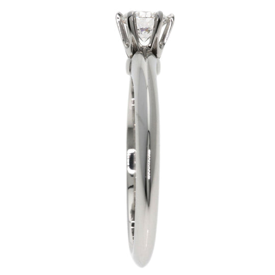 TIFFANY&Co. Ring PT950 Silver solitaire knife edge diamond Women Used Authentic