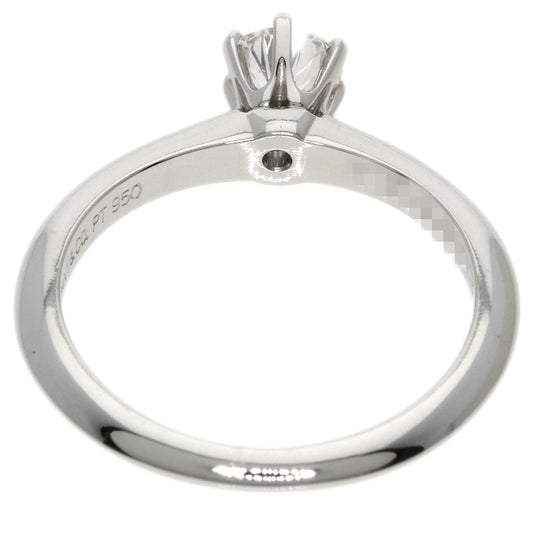 TIFFANY&Co. Ring PT950 Silver solitaire knife edge diamond Women Used Authentic