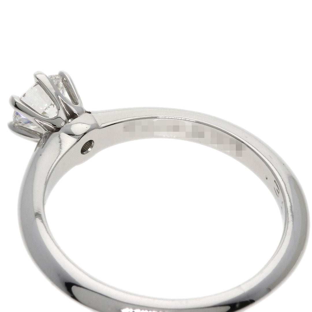 TIFFANY&Co. Ring PT950 Silver solitaire knife edge diamond Women Used Authentic