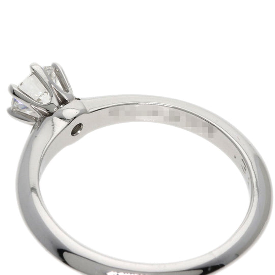 TIFFANY&Co. Ring PT950 Silver solitaire knife edge diamond Women Used Authentic