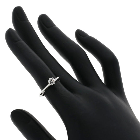 TIFFANY&Co. Ring PT950 Silver solitaire knife edge diamond Women Used Authentic