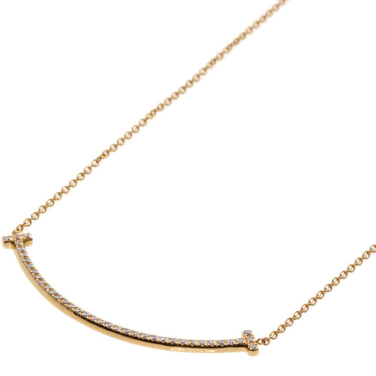 TIFFANY&Co. Necklace 18K Pink Gold gold TƒXƒ}ƒCƒ‹ ƒXƒ‚�[ƒ‹ Diamond Women Used Authentic