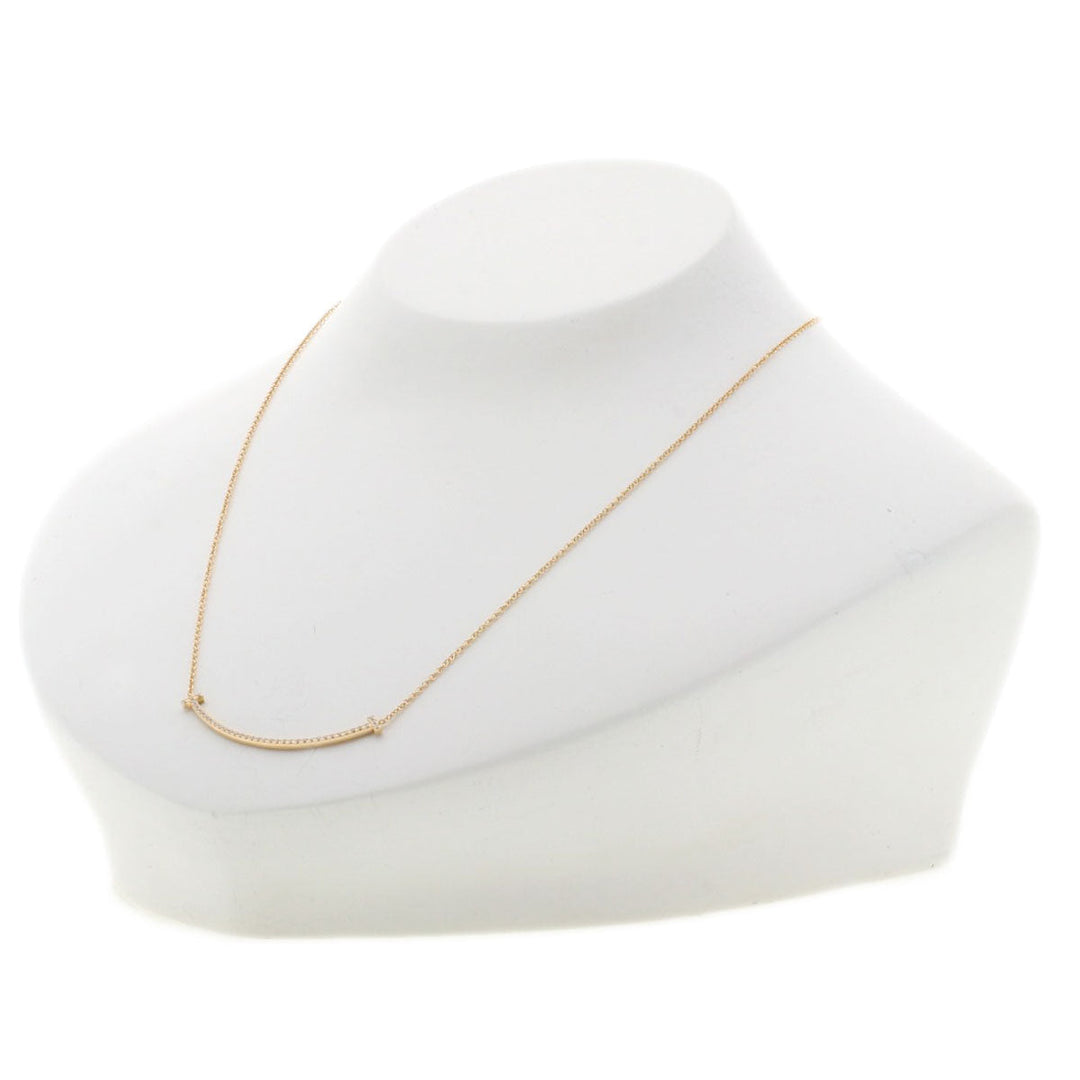 TIFFANY&Co. Necklace 18K Pink Gold gold TƒXƒ}ƒCƒ‹ ƒXƒ‚�[ƒ‹ Diamond Women Used Authentic