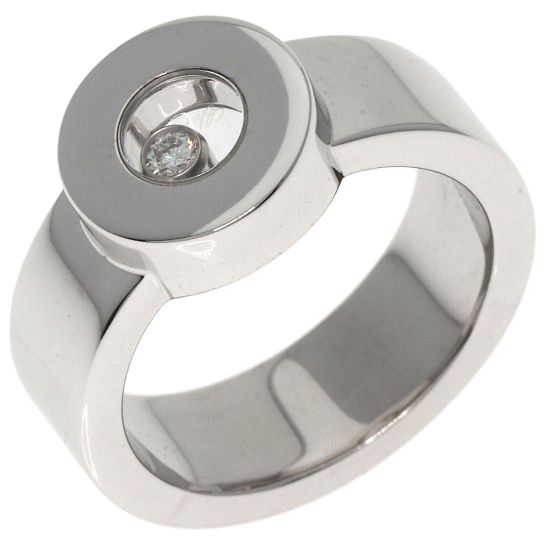 Chopard Ring K18WG Silver Happy Diamond 1P Diamond Women Used Authentic