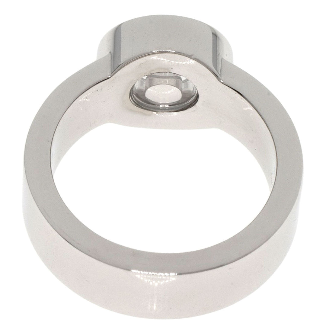 Chopard Ring K18WG Silver Happy Diamond 1P Diamond Women Used Authentic