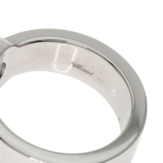 Chopard Ring K18WG Silver Happy Diamond 1P Diamond Women Used Authentic