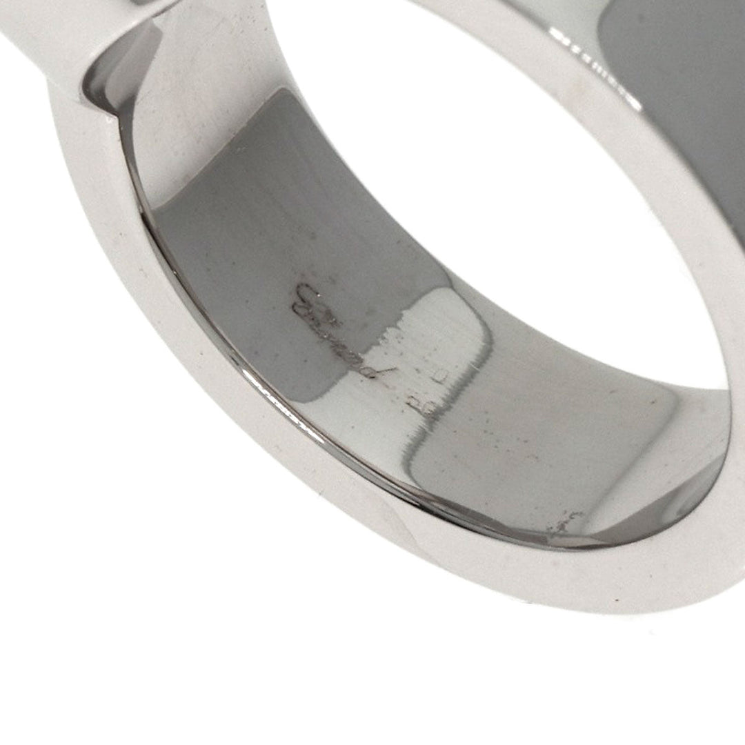 Chopard Ring K18WG Silver Happy Diamond 1P Diamond Women Used Authentic