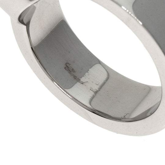 Chopard Ring K18WG Silver Happy Diamond 1P Diamond Women Used Authentic