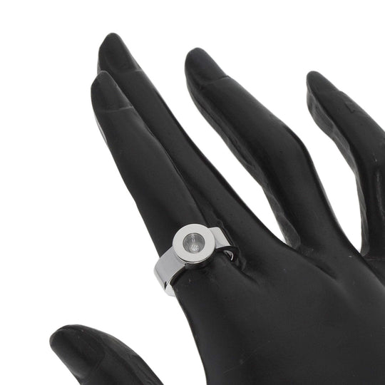 Chopard Ring K18WG Silver Happy Diamond 1P Diamond Women Used Authentic