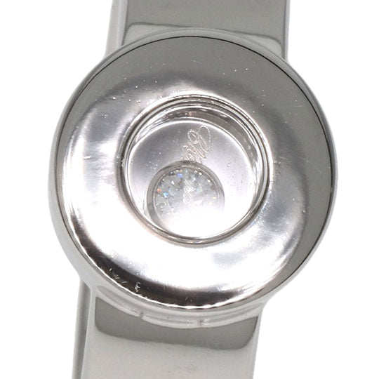 Chopard Ring K18WG Silver Happy Diamond 1P Diamond Women Used Authentic