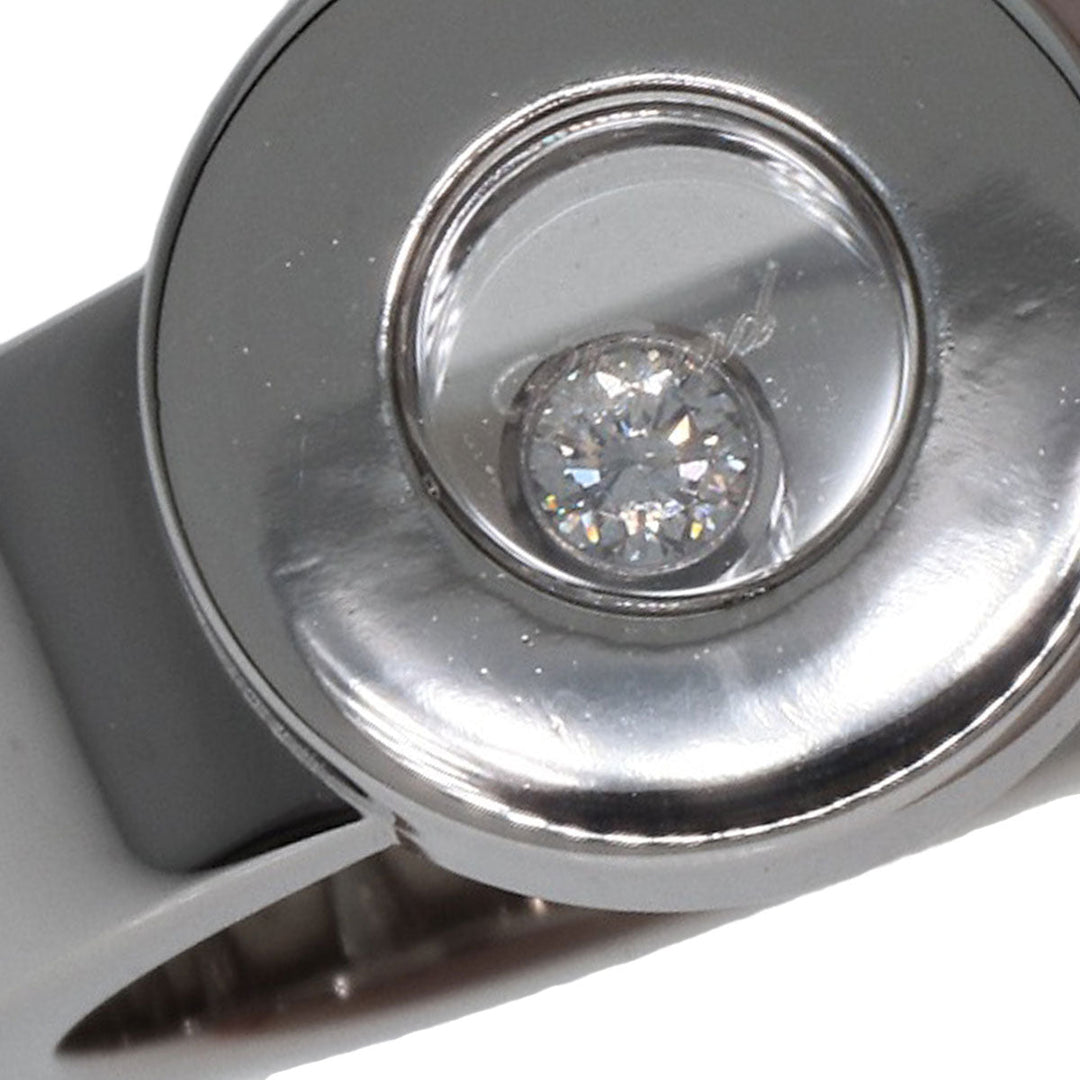 Chopard Ring K18WG Silver Happy Diamond 1P Diamond Women Used Authentic