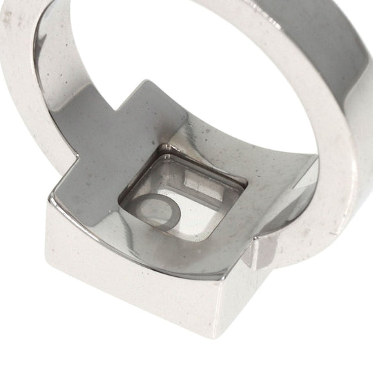 Chopard Ring K18WG Silver Happy Diamond 1P Diamond Women Used Authentic