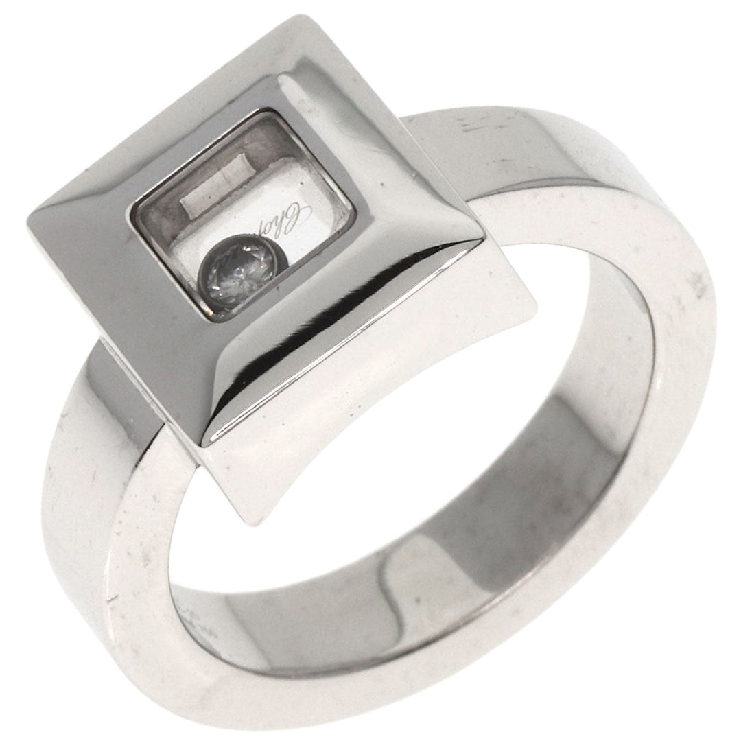 Chopard Ring K18WG Silver Happy Diamond 1P Diamond Women Used Authentic