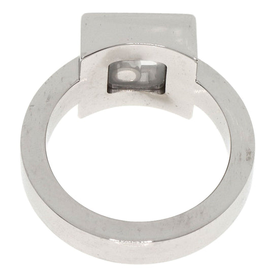 Chopard Ring K18WG Silver Happy Diamond 1P Diamond Women Used Authentic