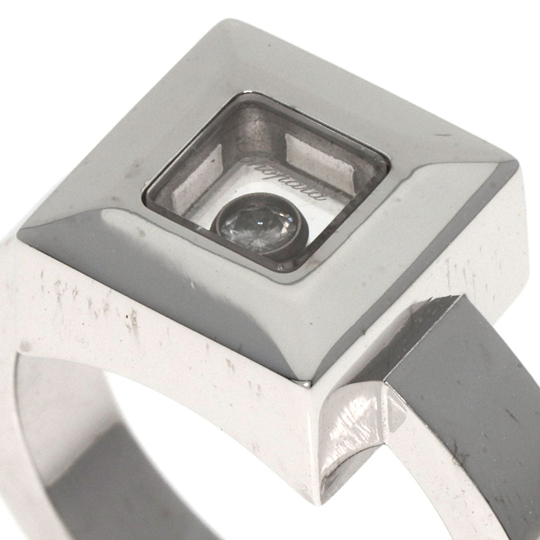 Chopard Ring K18WG Silver Happy Diamond 1P Diamond Women Used Authentic