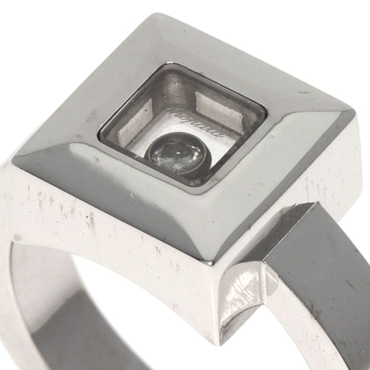 Chopard Ring K18WG Silver Happy Diamond 1P Diamond Women Used Authentic