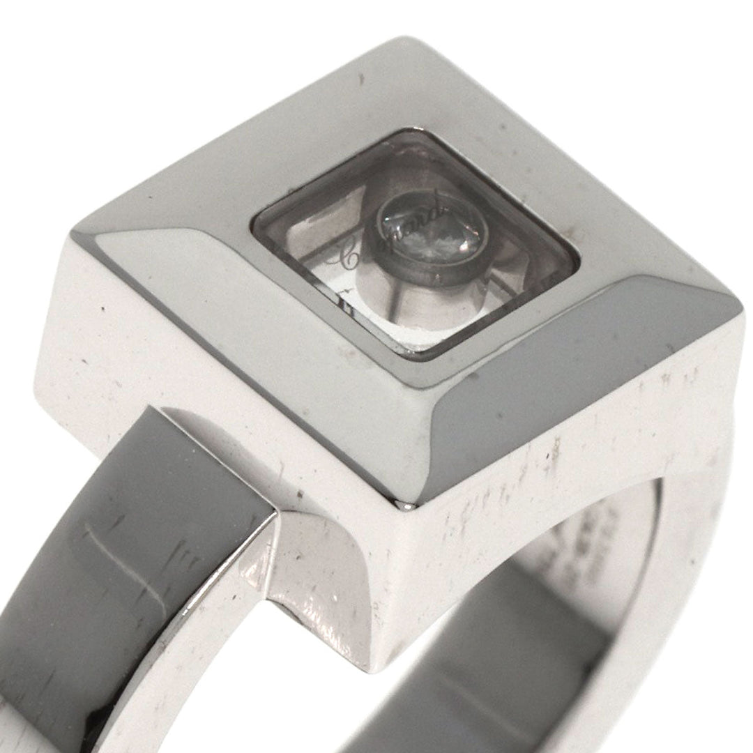 Chopard Ring K18WG Silver Happy Diamond 1P Diamond Women Used Authentic