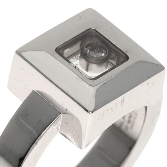 Chopard Ring K18WG Silver Happy Diamond 1P Diamond Women Used Authentic