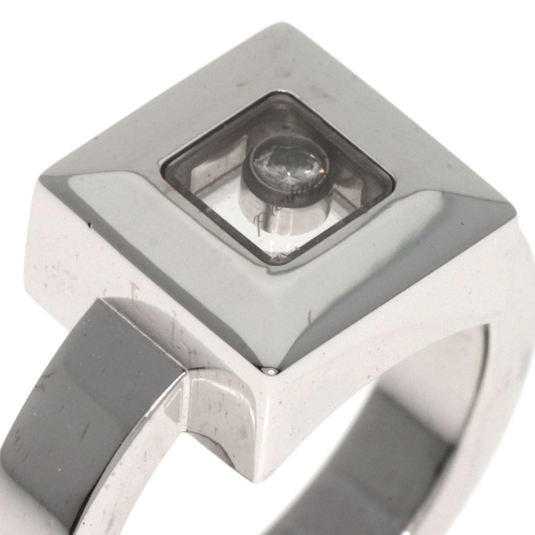 Chopard Ring K18WG Silver Happy Diamond 1P Diamond Women Used Authentic