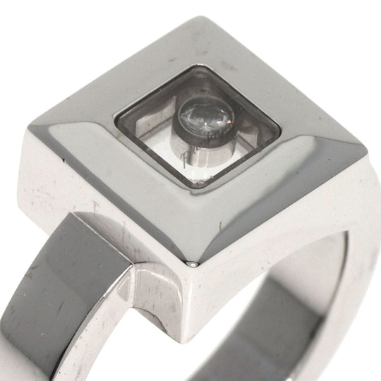 Chopard Ring K18WG Silver Happy Diamond 1P Diamond Women Used Authentic