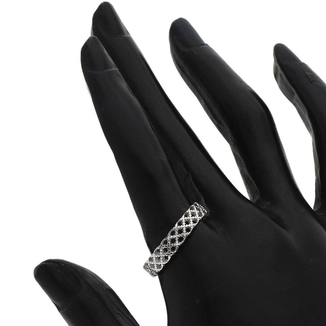 GUCCI Ring K18WG Silver Diamantissima #19