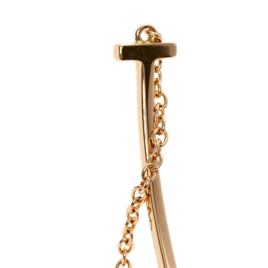 TIFFANY&Co. bracelet 18K Pink Gold gold T smile small Women Used Authentic