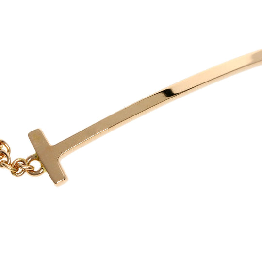TIFFANY&Co. bracelet 18K Pink Gold gold T smile small Women Used Authentic